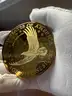 Rare! Sacagawea 4 OZ .999 Fine Silver 24K Gold Plated Round
