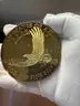 Rare! Sacagawea 4 OZ .999 Fine Silver 24K Gold Plated Round