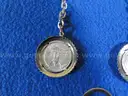 Lot of 5 Keychains (incl. Silver Washington Quarters)