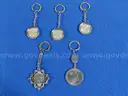 Lot of 5 Keychains (incl. Silver Washington Quarters)