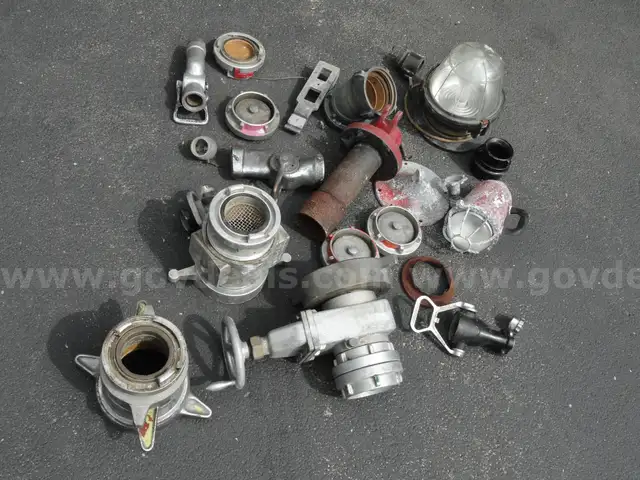 Lot of Firefighting Couplings and Adapters