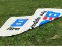 Vintage LARGE Beck Fire Apparatus Banner - 105&#x22; x 51&#x22;