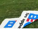 Vintage LARGE Beck Fire Apparatus Banner - 105&#x22; x 51&#x22;