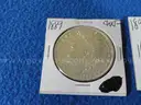 Lot of Six Morgan Dollars (Condition Marked XF, F, CHXF, VF+, XF+) (Lot #5)