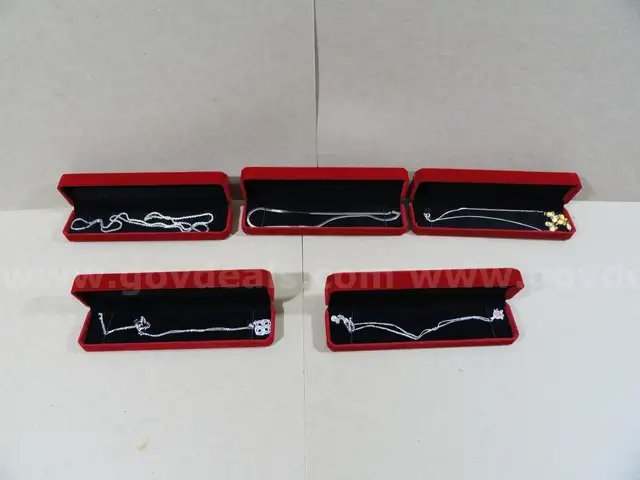 Lot of 5 Sterling Jewelry (Chains, Necklaces w Pendants)
