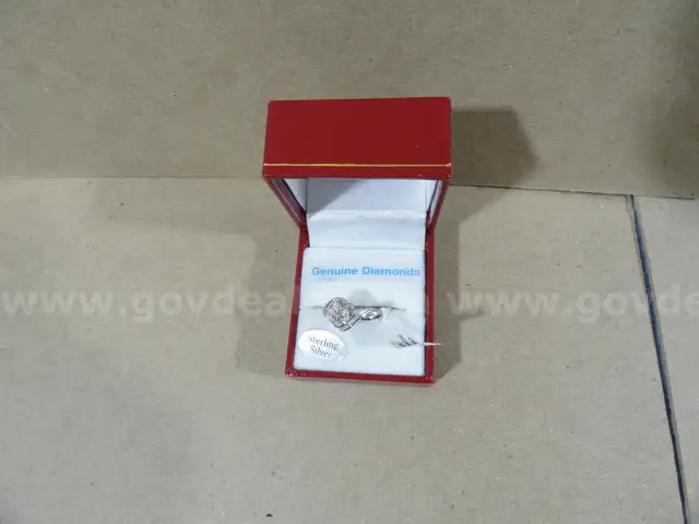Sterling Silver Ring with Genuine Diamonds