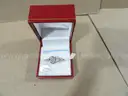 Sterling Silver Ring with Genuine Diamonds
