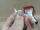 Sterling Silver Ring with Genuine Diamonds