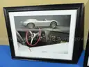 Lot of 4 Vintage Porsche Dealer Pictures/Posters Framed