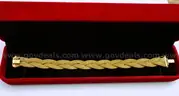 Timeless 18K Gold Woven Masterpiece Bracelet 28.04 g! (European Hallmarks)