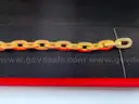 Bold 18K Gold Geometric Link Bracelet 16.61 g (European Hallmarks)