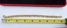 Bold 18K Gold Geometric Link Bracelet 16.61 g (European Hallmarks)