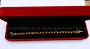 Bold 18K Gold Geometric Link Bracelet 16.61 g (European Hallmarks)