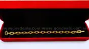 Bold 18K Gold Geometric Link Bracelet 16.61 g (European Hallmarks)