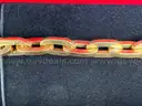 Bold 18K Gold Geometric Link Bracelet 16.61 g (European Hallmarks)