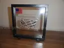Patriotic! 5 oz .999 Silver American Map Flag Bar Framed