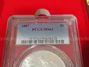 Brilliant 1887 Morgan Dollar &#x2013; PCGS MS63 &#x2013; In Elegant Gift Box (Lot #4)