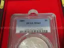 Brilliant 1889 Morgan Dollar &#x2013; PCGS MS63 &#x2013; In Elegant Gift Box (Lot #10)