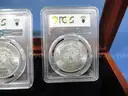Lot of 4 Brilliant Morgan Dollars &#x2013; PCGS MS63 &#x2013; In Elegant Gift Box (Lot #11)