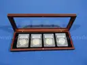 Lot of 4 Brilliant Morgan Dollars &#x2013; PCGS MS63 &#x2013; In Elegant Gift Box (Lot #11)