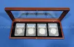 Lot of 4 Brilliant Morgan Dollars &#x2013; PCGS MS63 &#x2013; In Elegant Gift Box (Lot #11)