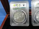 Lot of 4 Brilliant Morgan Dollars &#x2013; PCGS MS63 &#x2013; In Elegant Gift Box (Lot #11)