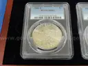 Lot of 4 Brilliant Morgan Dollars &#x2013; PCGS MS63 &#x2013; In Elegant Gift Box (Lot #11)