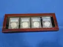 Lot of 4 Brilliant Morgan Dollars &#x2013; PCGS MS63 &#x2013; In Elegant Gift Box (Lot #11)