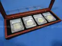 Lot of 4 Brilliant Morgan Dollars &#x2013; PCGS MS63 &#x2013; In Elegant Gift Box (Lot #11)