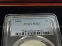 Lot of 4 Brilliant Morgan Dollars &#x2013; PCGS MS63 &#x2013; In Elegant Gift Box (Lot #11)