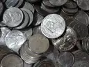 Massive 100 LBS Lot of U.S. Coins &#x2013; Nickels, Dimes, Quarters, Halves &#x26; Dollars!