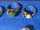 Large Lot of Gold and Silver Jewelry in Musical Jewelry Box