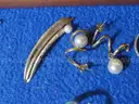 Large Lot of Gold and Silver Jewelry in Musical Jewelry Box