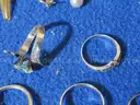Large Lot of Gold and Silver Jewelry in Musical Jewelry Box