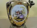 Antique French Gilt &#x26; Cobalt Blue Porcelain Ewer with Gilt Bronze Mounts