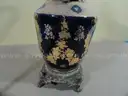Antique French Gilt &#x26; Cobalt Blue Porcelain Ewer with Gilt Bronze Mounts