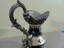 Antique French Gilt &#x26; Cobalt Blue Porcelain Ewer with Gilt Bronze Mounts