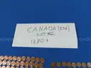 CANADA - 238 Coins Lot &#x2013; Oldest 1913 &#x2013; Nickels, Dimes, Quarters, Large Cents &#x26; More!