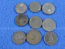 GERMANY - 66 Coins Lot – Oldest 1875 German Empire – Reichsmark Era Treasure!