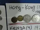 281 Coins Lot  - 52 WORLD COUNTRIES/TERRITORIES - Oldest 1800!!