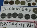 281 Coins Lot  - 52 WORLD COUNTRIES/TERRITORIES - Oldest 1800!!
