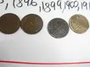 281 Coins Lot  - 52 WORLD COUNTRIES/TERRITORIES - Oldest 1800!!