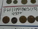 281 Coins Lot  - 52 WORLD COUNTRIES/TERRITORIES - Oldest 1800!!