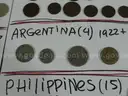 281 Coins Lot  - 52 WORLD COUNTRIES/TERRITORIES - Oldest 1800!!
