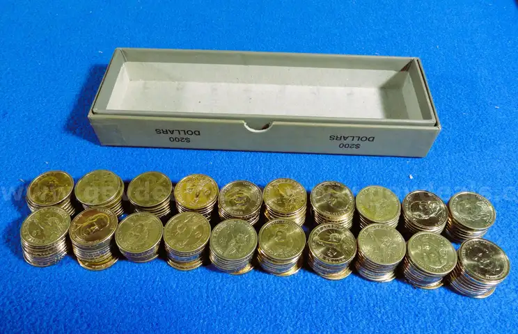 Lot of 200 Presidential &#x26; Sacagawea Dollar Coins ($200 Face Value) - Various Conditions, Years