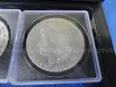 Morgan Dollars 1890 P, O, S, CC  (NICE SET IN DISPLAY CASE)