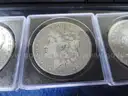 Morgan Dollars 1890 P, O, S, CC  (NICE SET IN DISPLAY CASE)