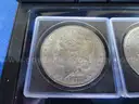 Morgan Dollars 1890 P, O, S, CC  (NICE SET IN DISPLAY CASE)