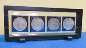 Morgan Dollars 1890 P, O, S, CC  (NICE SET IN DISPLAY CASE)