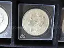 35 Morgan Silver Dollar Collection - Many in AU Condition - No Duplicates w/ Display Case